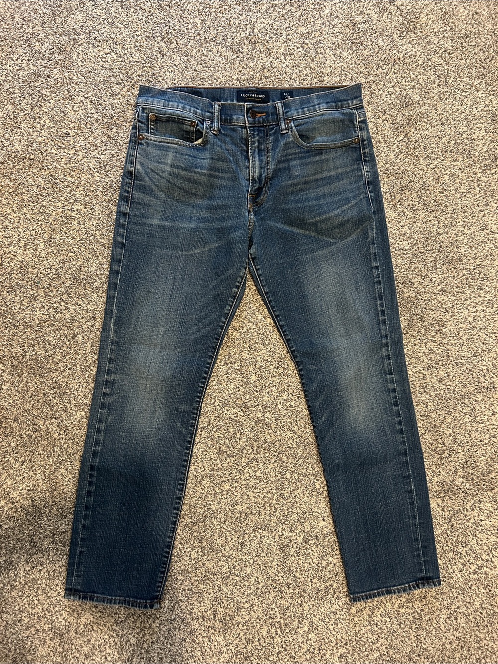 Lucky Brand Men's Slim Straight Jeans in Medium Blue Wash